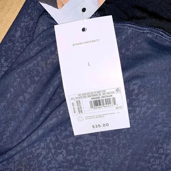 Ingrid & Isabel Women's Leggings maternity Crossover panel Dark Gray size L - Picture 6 of 8